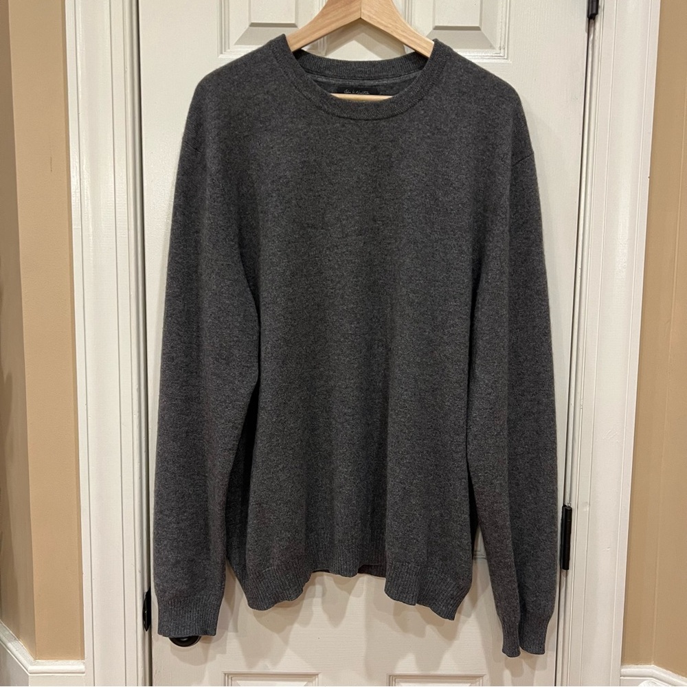 John W Nordstrom 100% Cashmere Men’s Sweater Grey Gray XL